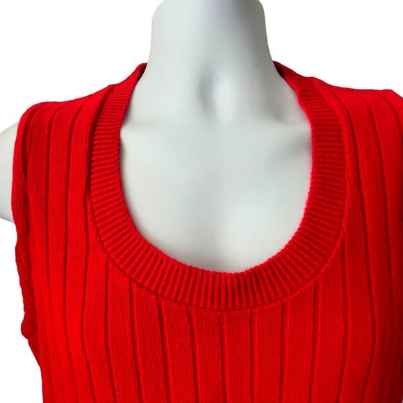 VINTAGE 70s Towncraft Scoop Neck Sweater Vest Size Medium - Picture 2 of 4